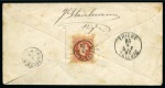 Stamp of Egypt » Austrian Post Offices » Alexandria 1882 (16.9) 5 soldi red postal stationery envelope with further 5 s. franking on the reverse