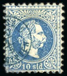 Stamp of Egypt » Austrian Post Offices » Port Said 1867 Issue: An extremely rare group of thirteen Austrian Levant stamps with the PORTO SAID/EGYPTEN thimble cds