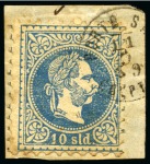 Stamp of Egypt » Austrian Post Offices » Port Said 1867 Issue: An extremely rare group of thirteen Austrian Levant stamps with the PORTO SAID/EGYPTEN thimble cds