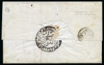 Stamp of Egypt » British Post Offices » Alexandria 1844 (30.8) Folded cover bearing ALEXANDRIA/ AU 30 1844 datestamp,black MAGISTRATO DI SANITA IN EGITTO backstamp