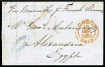Stamp of Egypt » British Post Offices » Alexandria 1853 (19.3) Incoming letter from London to Alexandria