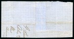 Stamp of Egypt » British Post Offices » Alexandria 1867 (14.5) Folded large part cover from Alexandria to London, franked 6d tied with “B01”