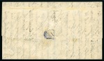 Stamp of Egypt » Russian Post Offices » Port Said 1874 (19 March) Folded entire from Alexandria to Port Said, bearing Levant (perf. 14 1/2 x 15) vertically laid paper 1k. (2) and 10k.