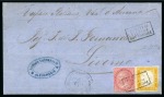 Stamp of Egypt » Italian Post Offices » Alexandria 1863 Wrapper franked Sardinia 1855-63 80c. and 1863-65 London printing 40c. tied by framed “PIROSCAFI/POSTALI/ITALIANI” 