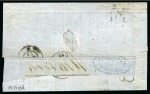 Stamp of Egypt » Italian Post Offices » Alexandria 1873 (16.3) Large part cover from Alexandria to Altkirch, Alsace, France, franked with Italy 1863 5 c. and 60 c.