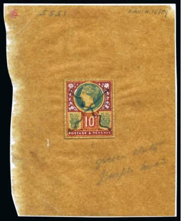 Stamp of Great Britain » 1855-1900 Surface Printed » 1887-1900 Jubilee Issue & 1891 £1 Green 1889 10d. "Jubilee" Essay, 