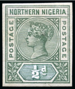 Stamp of Nigerias » Northern Nigeria 1900 1/2d Key-Type "Postage & Postage" essay for unissued design