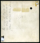 Stamp of Barbados 1906 Nelson Centenary 1d composite essay in black and red with Chinese white hand-painting affixed in sunken card