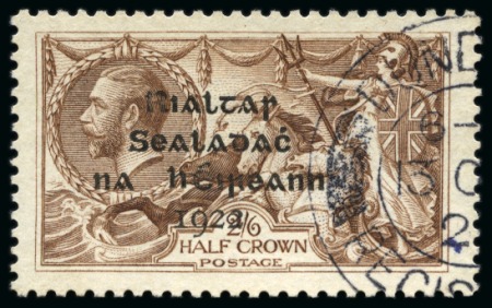 Stamp of Ireland » 1922 (Feb) Dollard Overprints (T1-T14) 1922 Dollard 2s6d with Madame Joseph forged Dundalk registered 13 Oct 22 cds plus a mint example