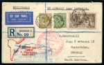 Stamp of Great Britain » King George V » 1913-19 Seahorse Issues 1932 (Apr 29) 4th South America Flight, envelope sent from Norwich to Uruguay with 1918-19 Bradbury Wilkinson 2s6d