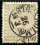 Stamp of Large Lots and Collections Sweden: 1855-1950s, Mint & used selection on stockcards incl. 1855 6sk and two 24sk used