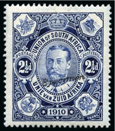 Stamp of South Africa » Union & Republic of South Africa 1910 Opening of Union Parliament 2 1/2d with "Specimen" overprint in small black italic letters