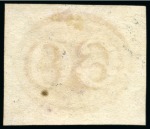 Stamp of Brazil » 1843 Bull's Eyes 1843, 60r black, early impression, used in purple