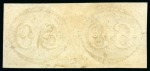 Stamp of Brazil » 1843 Bull's Eyes 1843, 60r black, early impression, used pair