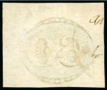 Stamp of Brazil » 1843 Bull's Eyes 1843, 60r black, early impression, used  semi-xiphopagus