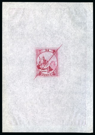 Stamp of Liberia 1880 1c to 24c ten large die proofs on pelure paper, 1881 3c two large die proofs on pelure paper