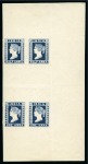 Stamp of India » 1854 Lithographs Spence 88/40: 1/2a dark blue in two vertical pairs se-tenant with 1a dark blue from the right hand side of the plate