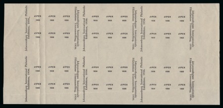 Stamp of South Africa » Union & Republic of South Africa 1936 JIPEX specialised collection written up on 17 pages incl. plate proof of the overprint on thin paper of six settings