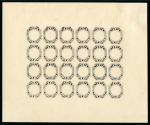 Stamp of India » 1854 Lithographs Spence 42: Frames only in black on yellowish wove paper in complete sheet of 24