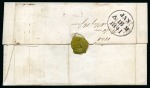 Stamp of Great Britain » 1840 1d Black and 1d Red plates 1a to 11 1840 1d Black pl.8 TH, good to huge margins, tied to 1841 (Jan 17) wrapper from Auchtermuchty (Scotland) by deep red Maltese Cross