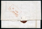Stamp of Great Britain » 1840 1d Black and 1d Red plates 1a to 11 1840 1d Black pl.1a OK, tied to 1841 (Jan 11) entire from Lockerbie to Castle Douglas (Scotland) tied by crisp upright red Maltese Cross