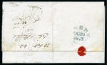 Stamp of Great Britain » London Numbered Crosses 1841 1d red LC, very good to very large margins, tied to 1843 (Oct 28) wrapper by crisp London "1" in Maltese Cross