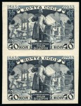 Stamp of Russia » Soviet Union 1934 Fedorov 20k & 40k imperforate set in mint lh vertical pairs