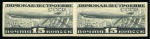 Stamp of Russia » Soviet Union 1932 Zeppelin 15k grey-black imperforate horizontal pair mint lh