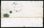 Stamp of Great Britain » Distinctive Maltese Cross Cancellations 1841 1d Red pl.28 EB, just touched at lower left, tied to 1843 (May 30) printed lettersheet by distinctive Poolewe "empty centre" Maltese Cross