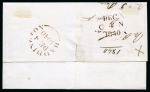 Stamp of Great Britain » Coloured Maltese Cross Cancellations 1840 1d Black pl.3 LA tied to 1840 (Dec 4) wrapper sent from Haddington to Edinburgh (Scotland) by crisp BROWN Maltese Cross