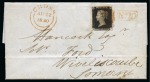 Stamp of Great Britain » 1840 1d Black and 1d Red plates 1a to 11 1840 1d Black pl.6 TF, tied to 1840 (Aug 22) entire from Cross to Wiveliscombe (Somerset) by red MC with "No.10" boxed receiving house hs 