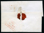 Stamp of Great Britain » 1840 1d Black and 1d Red plates 1a to 11 1840 1d Black pl.6 KD-KE pair tied to 1841 (Feb 2) entire from Galashiels to Melrose (Scotland) by neat red Maltese Crosses
