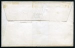 Stamp of Great Britain » 1840 1d Black and 1d Red plates 1a to 11 1840 1d Black pl.1a EC tied to wrapper by crisp red Maltese Cross with Spalding undated circular hs below