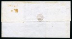 Stamp of Great Britain » Coloured Maltese Cross Cancellations 1840 1d Black pl.4 LB tied to 1840 (Aug 24) wrapper from Newport, Isle of Wight, by neat BISTRE-BROWN Maltese Cross