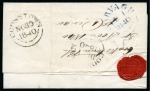 Stamp of Great Britain » 1840 1d Black and 1d Red plates 1a to 11 1840 1d Black pl.6 LB, fine to very large margins, tied to 1840 (Nov 30) printed lettersheet from Cookstown to Ballymoney (Ireland)