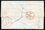 Stamp of Great Britain » 1840 1d Black and 1d Red plates 1a to 11 1840 1d Black pl.2 QF tied to 1840 (Nov 15) wrapper from Burton-on-Trent (Staffordshire) by crisp pinkish-red Maltese Cross