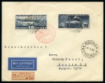 Stamp of Russia » Soviet Union 1931 Zeppelin 50k grey-blue error of colour on a 1931 (Sep 15) envelope sent registered from Moscow to Berlin