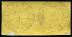 Stamp of Russia » Zemstvos Pereyslav: 1871 3k black on yellowish paper mint lh tête-bêche pair