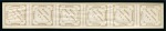 Stamp of Russia » Zemstvos Ryazan: 1876 2k gold mint horizontal strip of six, mostly stuck down on piece