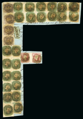 Stamp of Portugal ONE OF THE MOST SPECTACULAR FRANKINGS OF PORTUGUESE PHILATELY