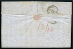 Stamp of Cyprus Cyprus 1855 (17 May) entire letter (in Italian) from Larnaca to Genoa, the front with very fine strike of "LARNACA" 