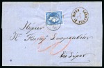 Stamp of Cyprus Cyprus 1872 (12 Mar) wrapper to Syros (Greece) pre-paid in cash with very fine "LARNACCA DI CIPRO"