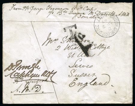 Stamp of Egypt » British Forces in Egypt 1932-35 Egypt British Forces The Arabi Rebellion. 1882 (SP 2) stampless soldiers cover to England 