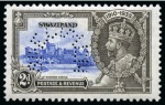 Stamp of Swaziland Swaziland SG22a 1935 Silver Jubilee 2d Extra Flagstaff Variety Perf SPECIMEN