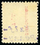 Stamp of Tonga TONGA 1896 (May) Half Penny on 7 ½d. on 2d. pale blue perf 12, typewritten surcharge in violet with black