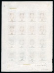 Stamp of Russia » Zemstvos Zolotonosha: 1892 3k and 10k in proof sheet of 16 in issued colours on chalk surfaced paper