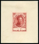 Stamp of Russia » The "Nikolai" Collection of Romanov Essays and Proofs 1909 Portrait of Tsar Nicholas II – Mouchon Essay – portrait re-drawn by Richard Zarrinch, profile facing right, carmine die