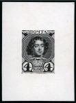 Stamp of Russia » The "Nikolai" Collection of Romanov Essays and Proofs 1913 Romanov Tercentenary group of ten black proofs