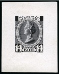 Stamp of Russia » The "Nikolai" Collection of Romanov Essays and Proofs 1913 Romanov Tercentenary group of ten black proofs