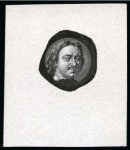 Stamp of Russia » The "Nikolai" Collection of Romanov Essays and Proofs 1913 Romanov Tercentenary 1k black, vignette only die proof on chalk surfaced paper